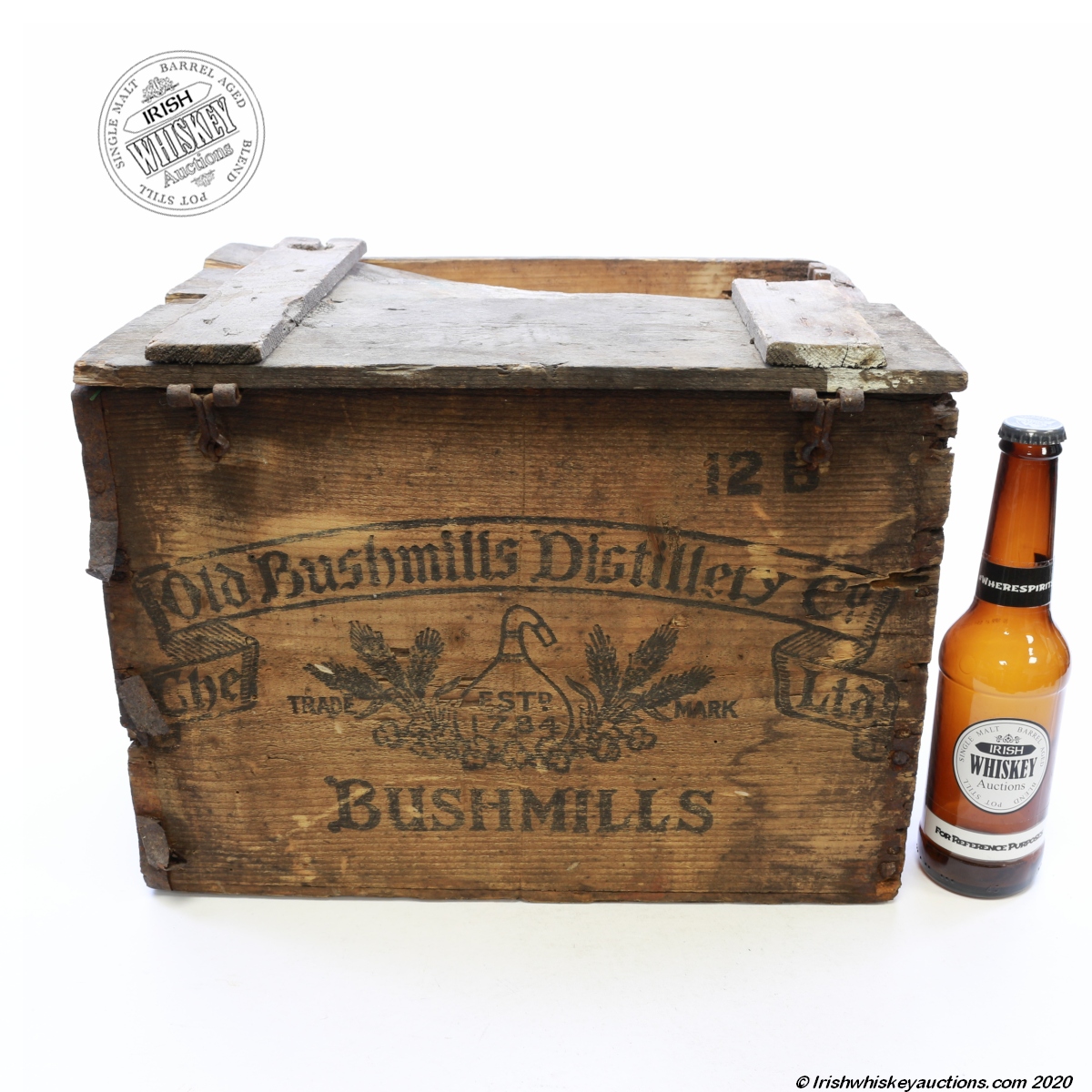 Irish Whiskey Auctions  Bushmills Wooden whiskey Crate