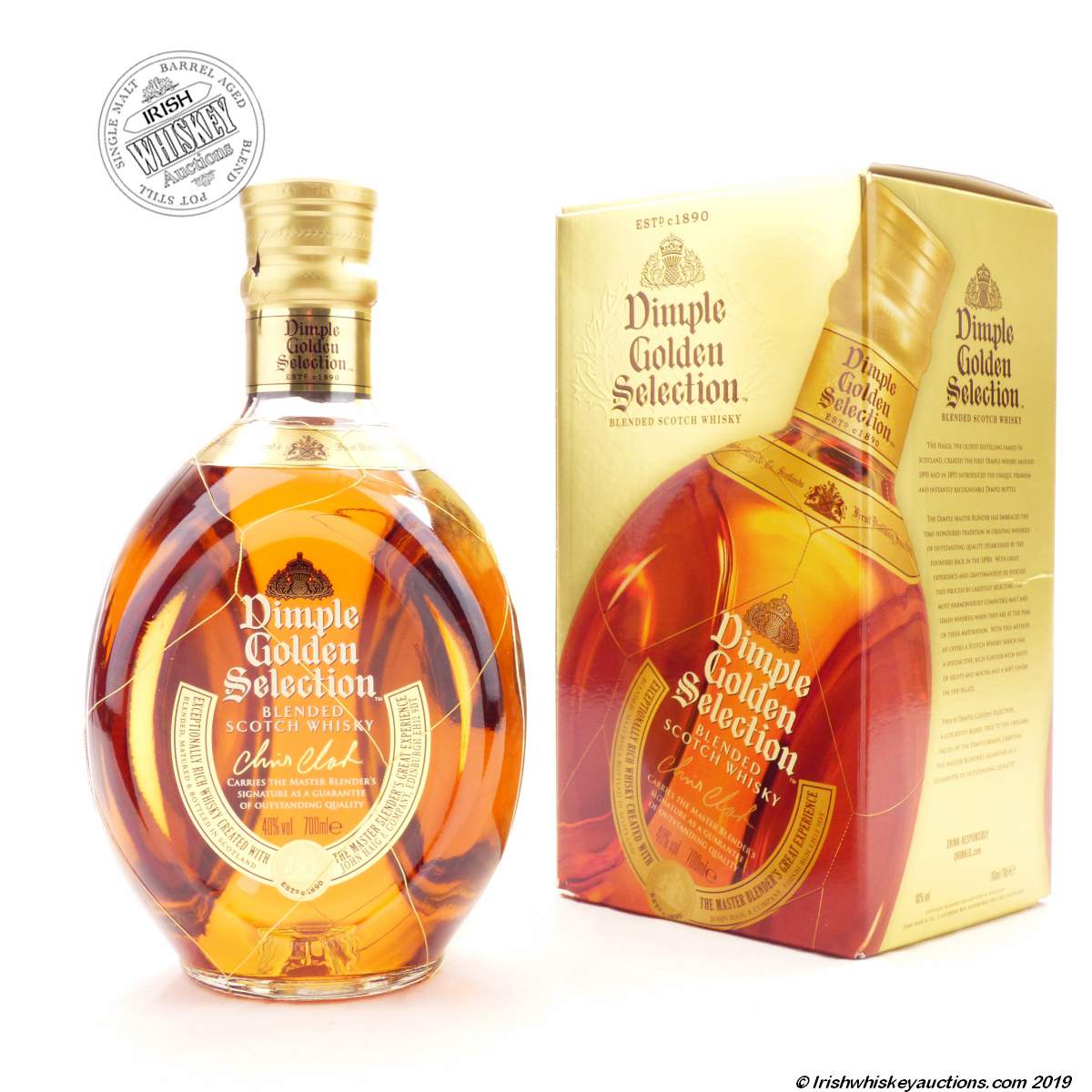 Irish Whiskey Selection Auctions Scotch Golden Blended Whisky Dimple 